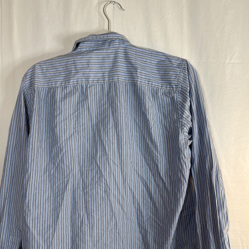 Men’s Abercrombie & Fitch Button Up Shirt Blue Striped Size Small Preowned - Picture 13 of 15